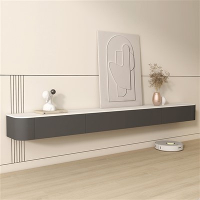 Sjónvarpsstandur úr hvítum Sintered Stone